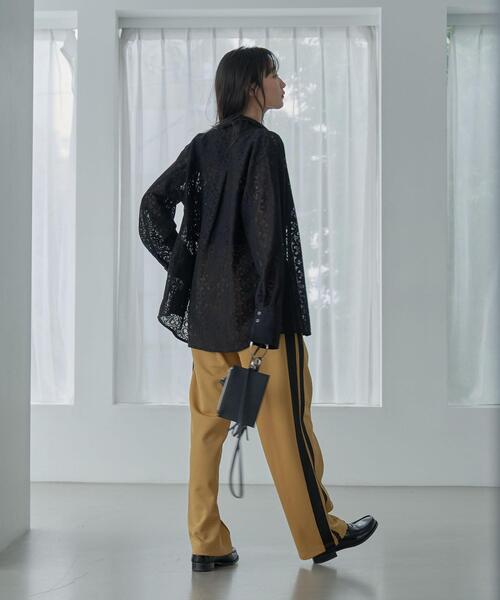 coen（コーエン）の「レース開襟シャツ（シャツ/ブラウス・レディース・ホワイト/ブラック/ベージュ・M/L）」の12枚目の写真