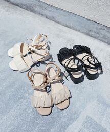 【2023夏人気№1サンダル】シアーギャザーサンダル