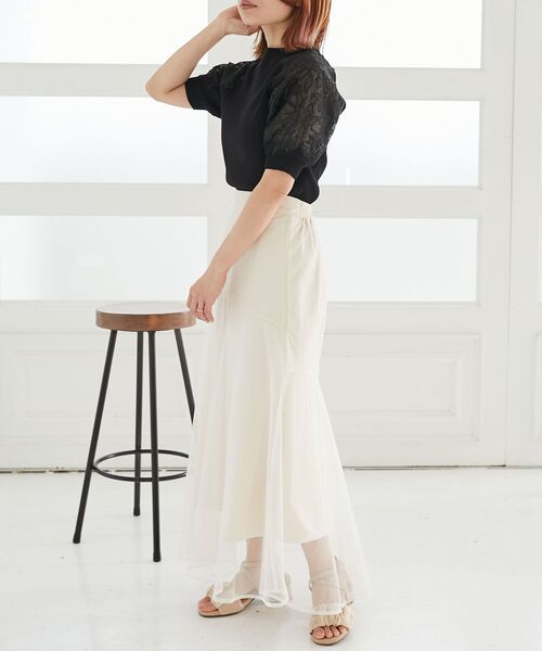 MAJESTIC LEGON(マジェスティックレゴン)の「【2023夏人気№1サンダル】シアーギャザーサンダル(サンダル・レディース・ブラック/アイボリー/ベージュ・SMALL/MEDIUM/LARGE/X-LARGE)」の9枚目の写真