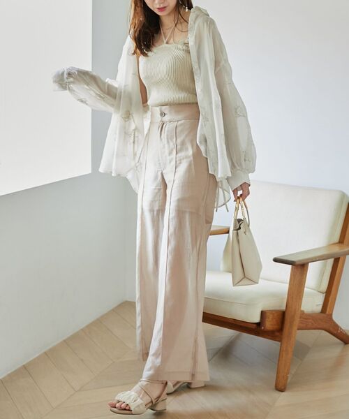 MAJESTIC LEGON(マジェスティックレゴン)の「【2023夏人気№1サンダル】シアーギャザーサンダル(サンダル・レディース・ブラック/アイボリー/ベージュ・SMALL/MEDIUM/LARGE/X-LARGE)」の11枚目の写真