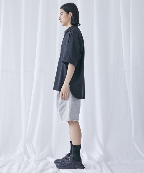 PUBLIC TOKYO（パブリックトウキョウ）の「スーピマスウェットバルーンショーツ（スウェットパンツ・メンズ・グレー/ブラック・1/2）」の6枚目の写真