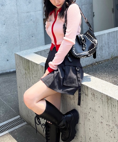 SPIRALGIRL（スパイラルガール）の「バイカラーダブルZIPニット