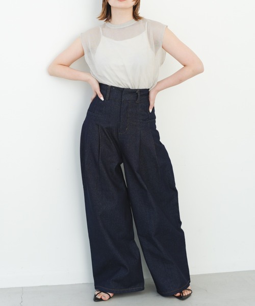 IROHANI(イロハニ)の「バルーンデニムパンツ(デニムパンツ・レディース・ブラック/ネイビー・FREE)」の11枚目の写真