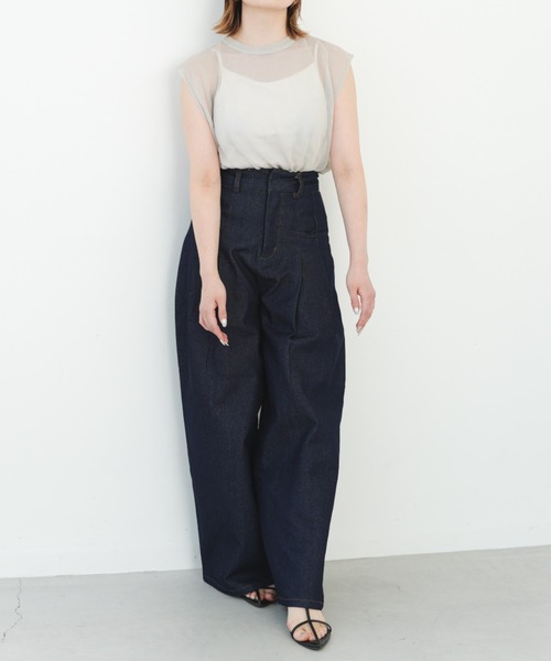 IROHANI(イロハニ)の「バルーンデニムパンツ(デニムパンツ・レディース・ブラック/ネイビー・FREE)」の18枚目の写真