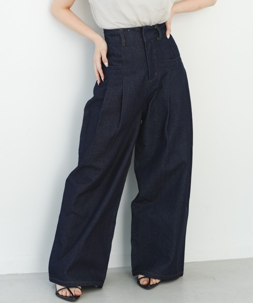 IROHANI(イロハニ)の「バルーンデニムパンツ(デニムパンツ・レディース・ブラック/ネイビー・FREE)」の6枚目の写真