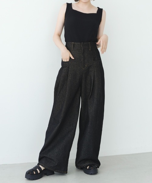 IROHANI(イロハニ)の「バルーンデニムパンツ(デニムパンツ・レディース・ブラック/ネイビー・FREE)」の14枚目の写真