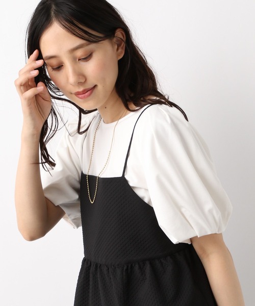 GLOBAL WORK(グローバルワーク)の「冷感パフスリーブプルオーバー/MATINEE LINE/967688(Tシャツ/カットソー・レディース・ブラック/グレイッシュベージュ/オフホワイト・MEDIUM/LARGE)」の12枚目の写真