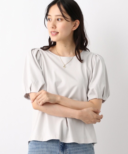 GLOBAL WORK(グローバルワーク)の「冷感パフスリーブプルオーバー/MATINEE LINE/967688(Tシャツ/カットソー・レディース・ブラック/グレイッシュベージュ/オフホワイト・MEDIUM/LARGE)」の6枚目の写真