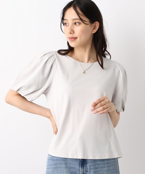 GLOBAL WORK(グローバルワーク)の「冷感パフスリーブプルオーバー/MATINEE LINE/967688(Tシャツ/カットソー・レディース・ブラック/グレイッシュベージュ/オフホワイト・MEDIUM/LARGE)」の22枚目の写真