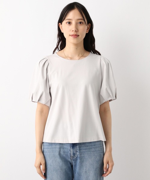 GLOBAL WORK(グローバルワーク)の「冷感パフスリーブプルオーバー/MATINEE LINE/967688(Tシャツ/カットソー・レディース・ブラック/グレイッシュベージュ/オフホワイト・MEDIUM/LARGE)」の18枚目の写真