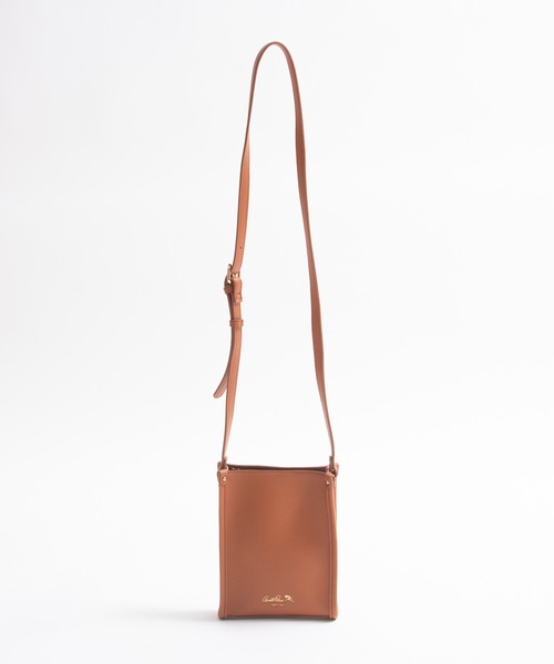 Arnold Palmer(アーノルドパーマー)の「フェイクレザー パーマ―チェック 切替 スマホ ショルダーバッグ(ショルダーバッグ・レディース・ブラウン/ブラック・F)」の1枚目の写真