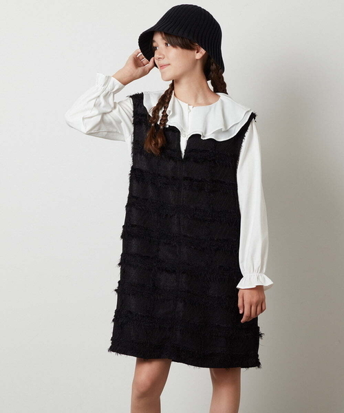 a.v.v（アーヴェヴェ）の「[KIDS]リブニットバケットハット（ハット・キッズ・アイボリー/ブラック・ONESIZE）」の15枚目の写真