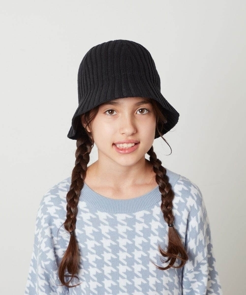 a.v.v（アーヴェヴェ）の「[KIDS]リブニットバケットハット（ハット・キッズ・アイボリー/ブラック・ONESIZE）」の16枚目の写真