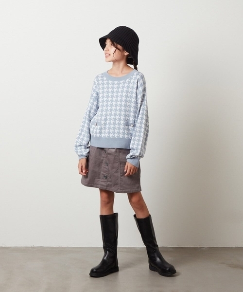 a.v.v（アーヴェヴェ）の「[KIDS]リブニットバケットハット（ハット・キッズ・アイボリー/ブラック・ONESIZE）」の21枚目の写真