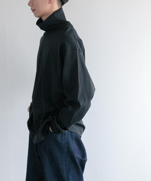 FORK&SPOON(フォークアンドスプーン)の「FORK&SPOON タートルネックカットソー(Tシャツ/カットソー・メンズ・オフホワイト/ブラック・5/4)」の5枚目の写真