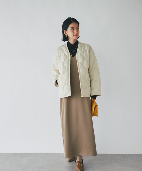 RIVE DROITE（リヴドロワ）の「キルティングミドルコート（ダウンジャケット/コート・レディース・オフホワイト/カーキ/ブラック・FREE）」の6枚目の写真