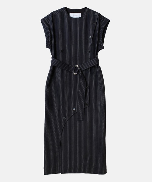 LE CIEL BLEU 38,500円リネンルックユーティリティードレス リネンルックユーティリテードレス / Linen Look Utility Dress