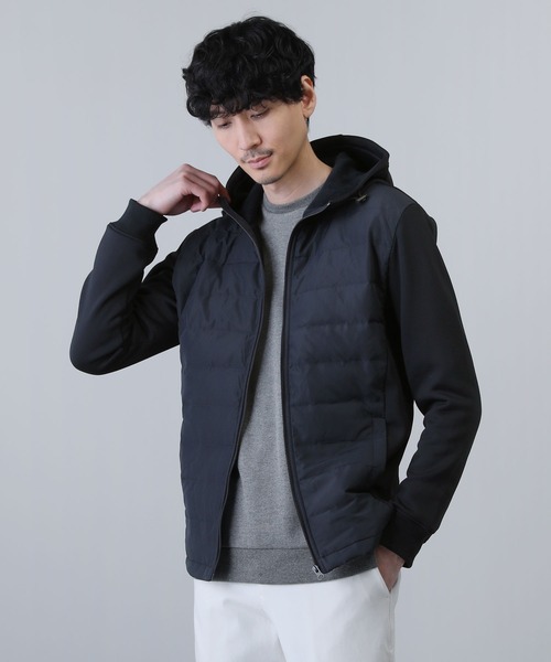 LIL VENDARS（リルヴェンダース）の「ダウンフェザー切替ZIPパーカー（パーカー・メンズ・ブラック/ネイビー/カーキ/チャコールグレー/ライトグレー/ブラック系その他/ベージュ・M/L）」の7枚目の写真