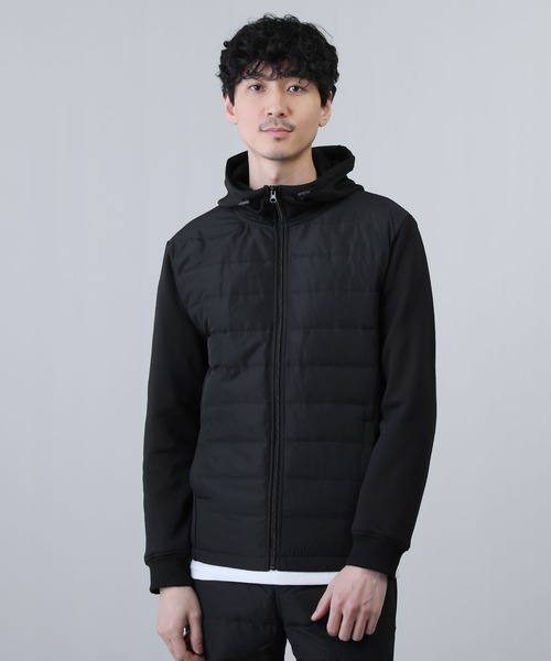 LIL VENDARS（リルヴェンダース）の「ダウンフェザー切替ZIPパーカー（パーカー・メンズ・ブラック/ネイビー/カーキ/チャコールグレー/ライトグレー/ブラック系その他/ベージュ・M/L）」の2枚目の写真