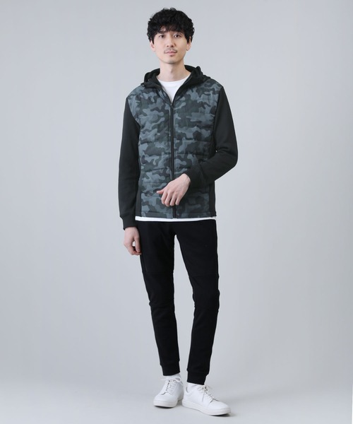 LIL VENDARS（リルヴェンダース）の「ダウンフェザー切替ZIPパーカー（パーカー・メンズ・ブラック/ネイビー/カーキ/チャコールグレー/ライトグレー/ブラック系その他/ベージュ・M/L）」の13枚目の写真