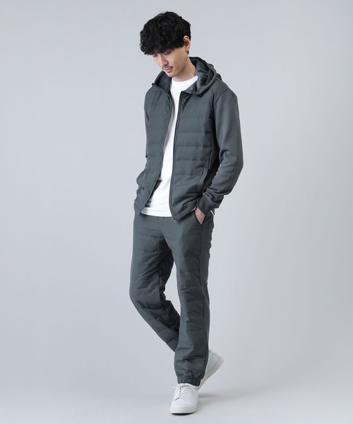 LIL VENDARS（リルヴェンダース）の「ダウンフェザー切替ZIPパーカー（パーカー・メンズ・ブラック/ネイビー/カーキ/チャコールグレー/ライトグレー/ブラック系その他/ベージュ・M/L）」の14枚目の写真