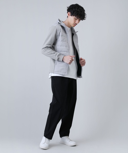 LIL VENDARS（リルヴェンダース）の「ダウンフェザー切替ZIPパーカー（パーカー・メンズ・ブラック/ネイビー/カーキ/チャコールグレー/ライトグレー/ブラック系その他/ベージュ・M/L）」の17枚目の写真