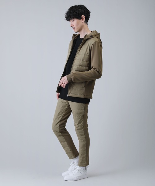 LIL VENDARS（リルヴェンダース）の「ダウンフェザー切替ZIPパーカー（パーカー・メンズ・ブラック/ネイビー/カーキ/チャコールグレー/ライトグレー/ブラック系その他/ベージュ・M/L）」の20枚目の写真