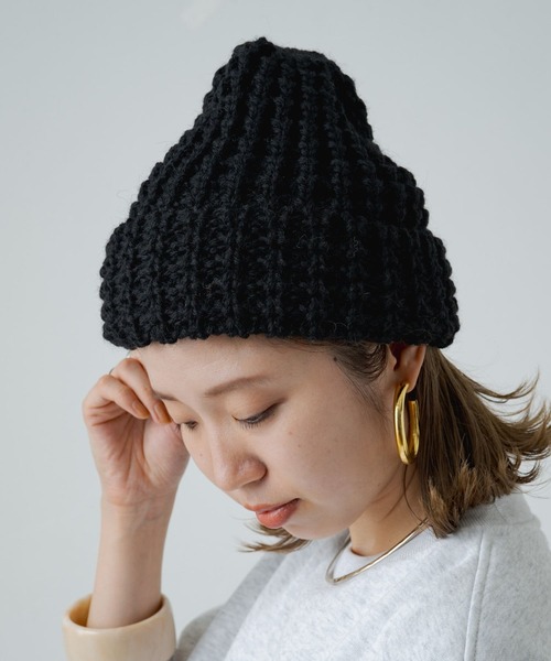 Omekashi（オメカシ）の「HIGHLAND2000 TUCK STITCH BOBCAP（キャップ・レディース・ブラック/ライトグレー・FREE）」の6枚目の写真