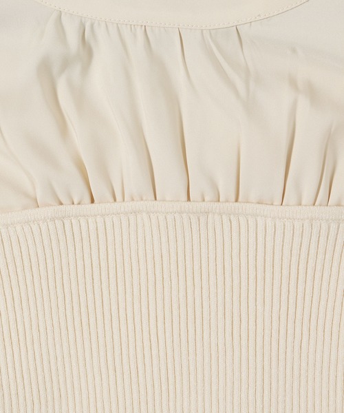 mysty woman（ミスティウーマン）の「ボウタイキリカエ2wayニット　986379（ニット/セーター・レディース・グレイッシュブルー/アイボリー/ブラック・FREE）」の20枚目の写真