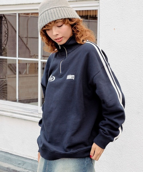 PBLIM（ページボーイリム）の「PBLIM/サイドラインZIPスウェット（スウェット・レディース・ネイビー/杢グレー・MEDIUM/LARGE）」の19枚目の写真