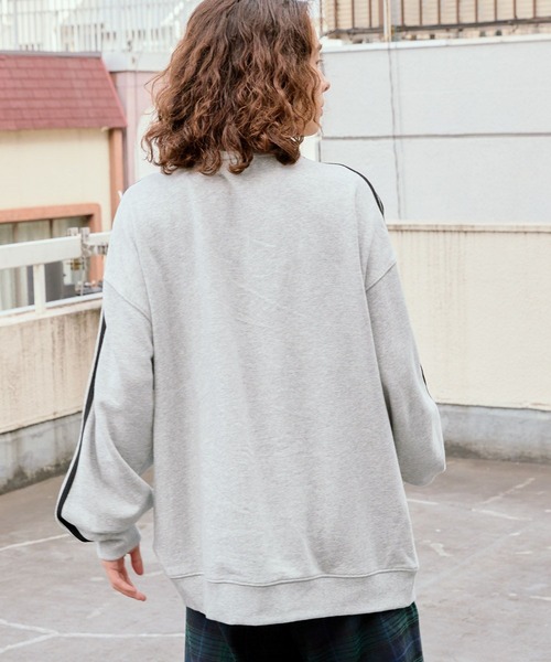 PBLIM（ページボーイリム）の「PBLIM/サイドラインZIPスウェット（スウェット・レディース・ネイビー/杢グレー・MEDIUM/LARGE）」の6枚目の写真