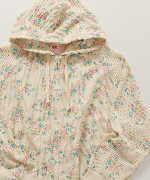 JEMORGAN（ジェーイーモーガン）の「【JEMORGAN / ジェーイーモーガン】ワッフル花柄フルジップパーカー（パーカー・レディース・ブルー系/ピンク系/ラベンダー/パープル系/ピンク系1・FREE）」の5枚目の写真