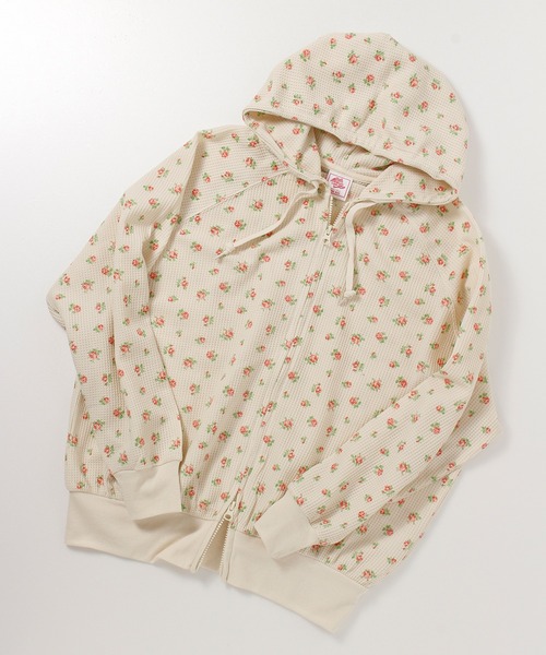 JEMORGAN（ジェーイーモーガン）の「【JEMORGAN / ジェーイーモーガン】ワッフル花柄フルジップパーカー（パーカー・レディース・ブルー系/ピンク系/ラベンダー/パープル系/ピンク系1・FREE）」の14枚目の写真