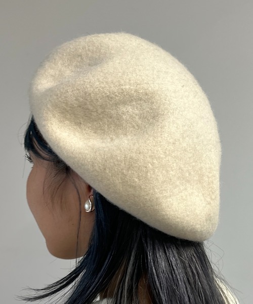 un dix cors（アンディコール）の「バスクベレー（ハンチング/ベレー帽・レディース・ブラック/アイボリー・FREE）」の7枚目の写真