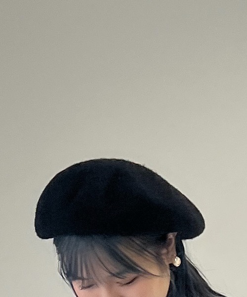 un dix cors（アンディコール）の「バスクベレー（ハンチング/ベレー帽・レディース・ブラック/アイボリー・FREE）」の12枚目の写真