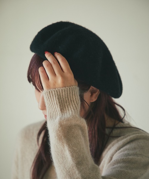 un dix cors（アンディコール）の「バスクベレー（ハンチング/ベレー帽・レディース・ブラック/アイボリー・FREE）」の16枚目の写真