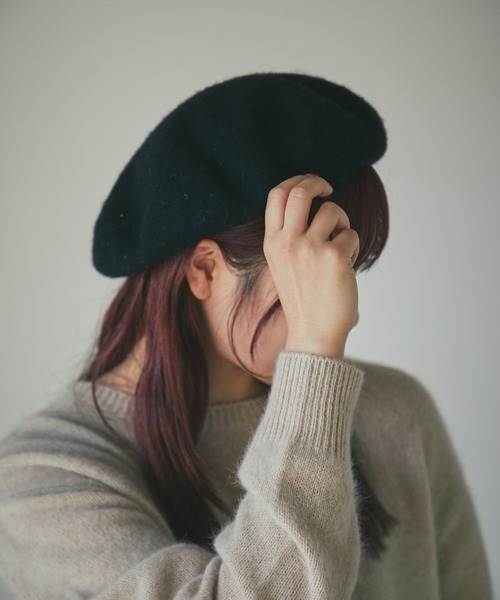 un dix cors（アンディコール）の「バスクベレー（ハンチング/ベレー帽・レディース・ブラック/アイボリー・FREE）」の14枚目の写真