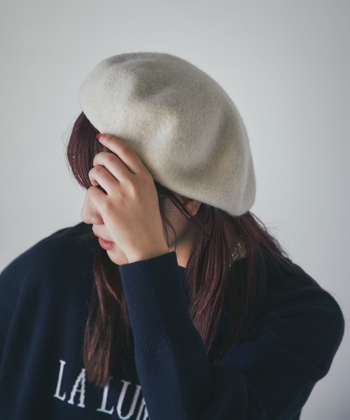 un dix cors（アンディコール）の「バスクベレー（ハンチング/ベレー帽・レディース・ブラック/アイボリー・FREE）」の18枚目の写真