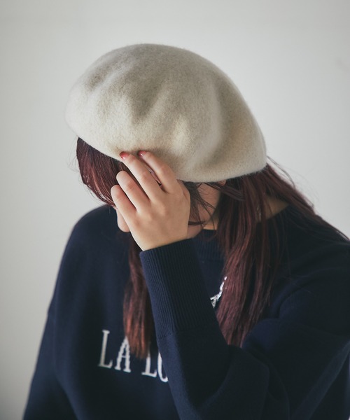 un dix cors（アンディコール）の「バスクベレー（ハンチング/ベレー帽・レディース・ブラック/アイボリー・FREE）」の17枚目の写真