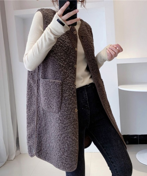 Doux Belle（ドゥーベル）の「ロングボアベスト（ベスト）」 - WEAR