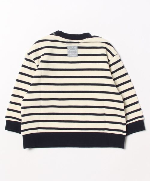 kladskap（クレードスコープ）の「ポケットからアニマルボーダートレーナー（スウェット・キッズ・ライトブルー/オフホワイト・80ｃｍ/100cm/90cm/110cm/120cm）」の3枚目の写真