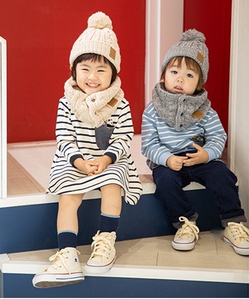 kladskap（クレードスコープ）の「ポケットからアニマルボーダートレーナー（スウェット・キッズ・ライトブルー/オフホワイト・80ｃｍ/100cm/90cm/110cm/120cm）」の7枚目の写真