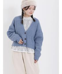 Samansa Mos2 | 【マシンウォッシャブル】Vネックショートカーディガン(カーディガン/ボレロ)