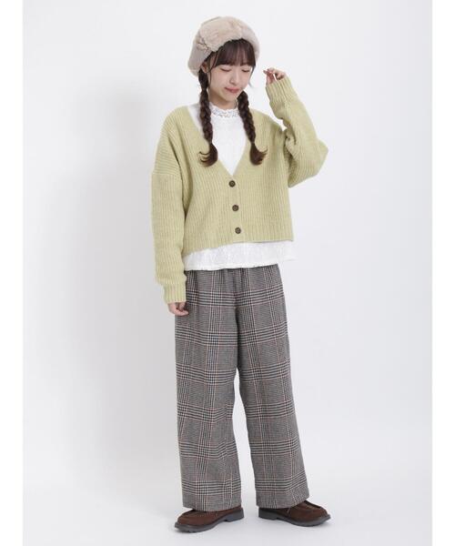 Samansa Mos2（サマンサ モスモス）の「【マシンウォッシャブル】Vネックショートカーディガン（カーディガン/ボレロ・レディース・イエロー/オレンジ/ブラック/モカ/キナリ/ブルー・F）」の11枚目の写真