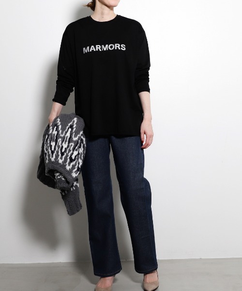 marmors（マルモア）の「【marmors】logo long t-shirt/ロゴ