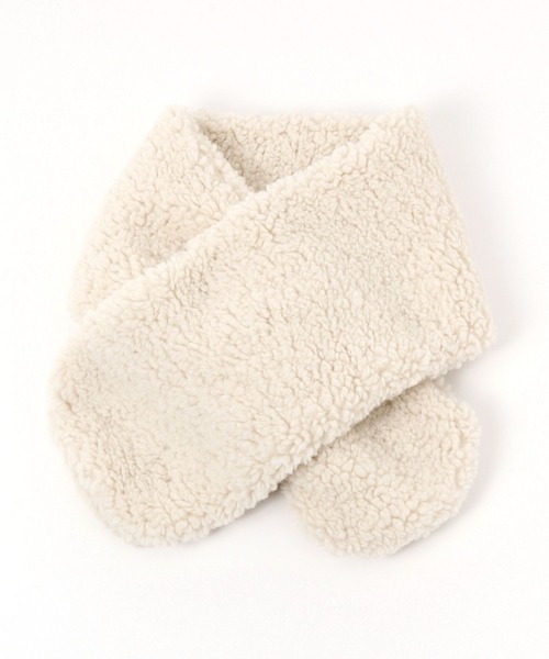 studio CLIP（スタディオクリップ）の「あったかボア差し込みマフラー（マフラー・レディース・アイボリー/ブラック/ライトグレー・FREE）」の11枚目の写真