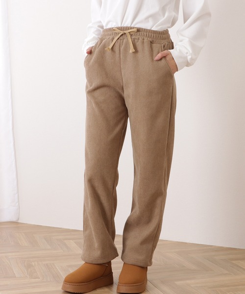 セール】裏起毛コーデュロイストレートイージーパンツ（その他パンツ