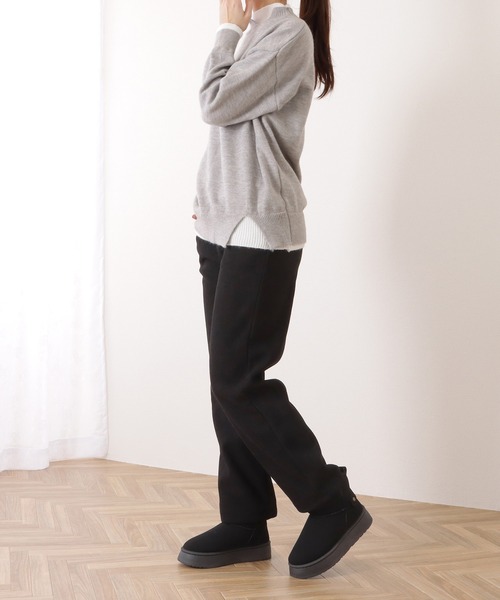 DAYRA(デイラ)の「裏起毛コーデュロイストレートイージーパンツ(その他パンツ・レディース・ダークグレー/ベージュ/ブラック・M/XL)」の8枚目の写真