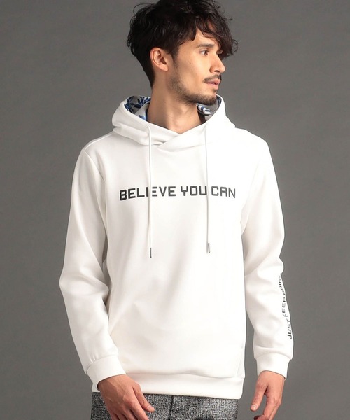 【セール】【NICOLE SPORTS】ロゴプリントパーカー（パーカー）｜NICOLE CLUB FOR MEN（ニコルクラブフォーメン）パーカー