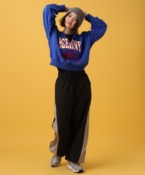 PBLIM(ページボーイリム)の「PBLIM/カレッジフロッキーショートVプルオーバー(スウェット・レディース・ネイビー/ブルー/杢グレー・FREE)」の12枚目の写真